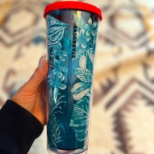24oz Floral Starbucks cup